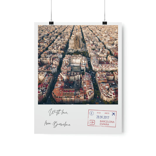 Vertical Poster From Barcelona, With Love