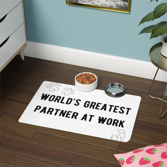 Food Mat for Your Best Work Buddy (12x18)